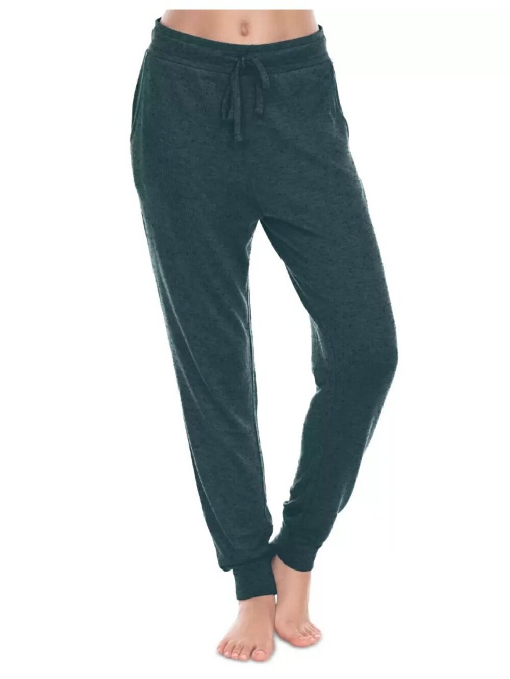 Honeydew Women's Popcorn Knit Lounge Jogger Pants, Spruce Dark Green